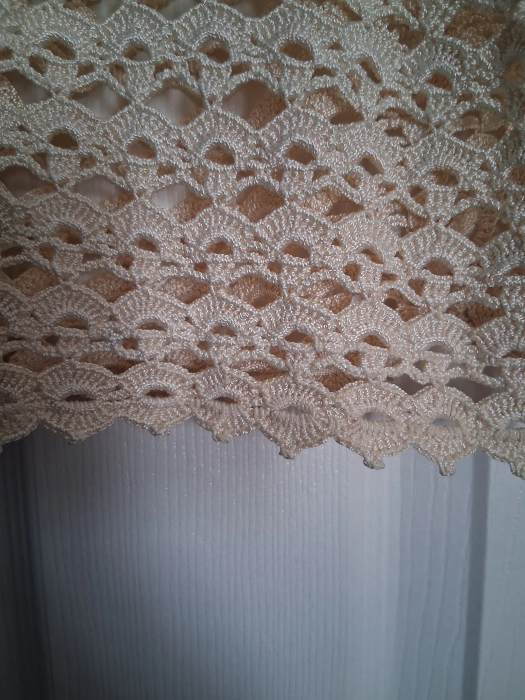 Crocheted Cream Long Sleeve Sweater - photo 3