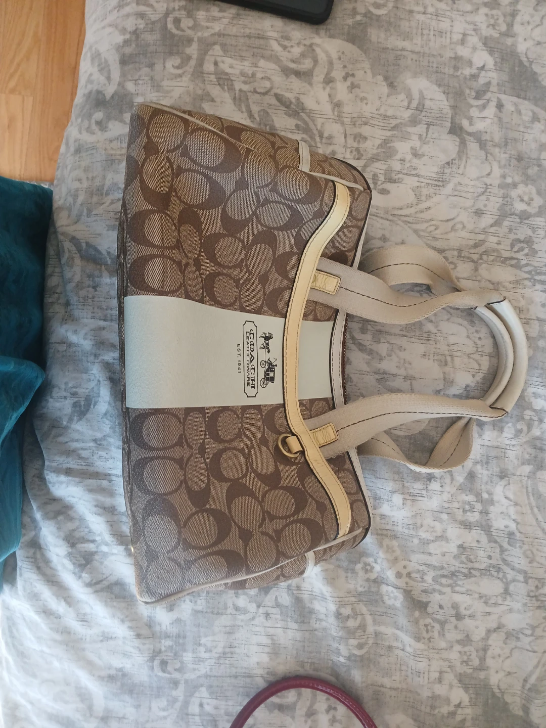 Coach Signature Canvas Satchel Bag