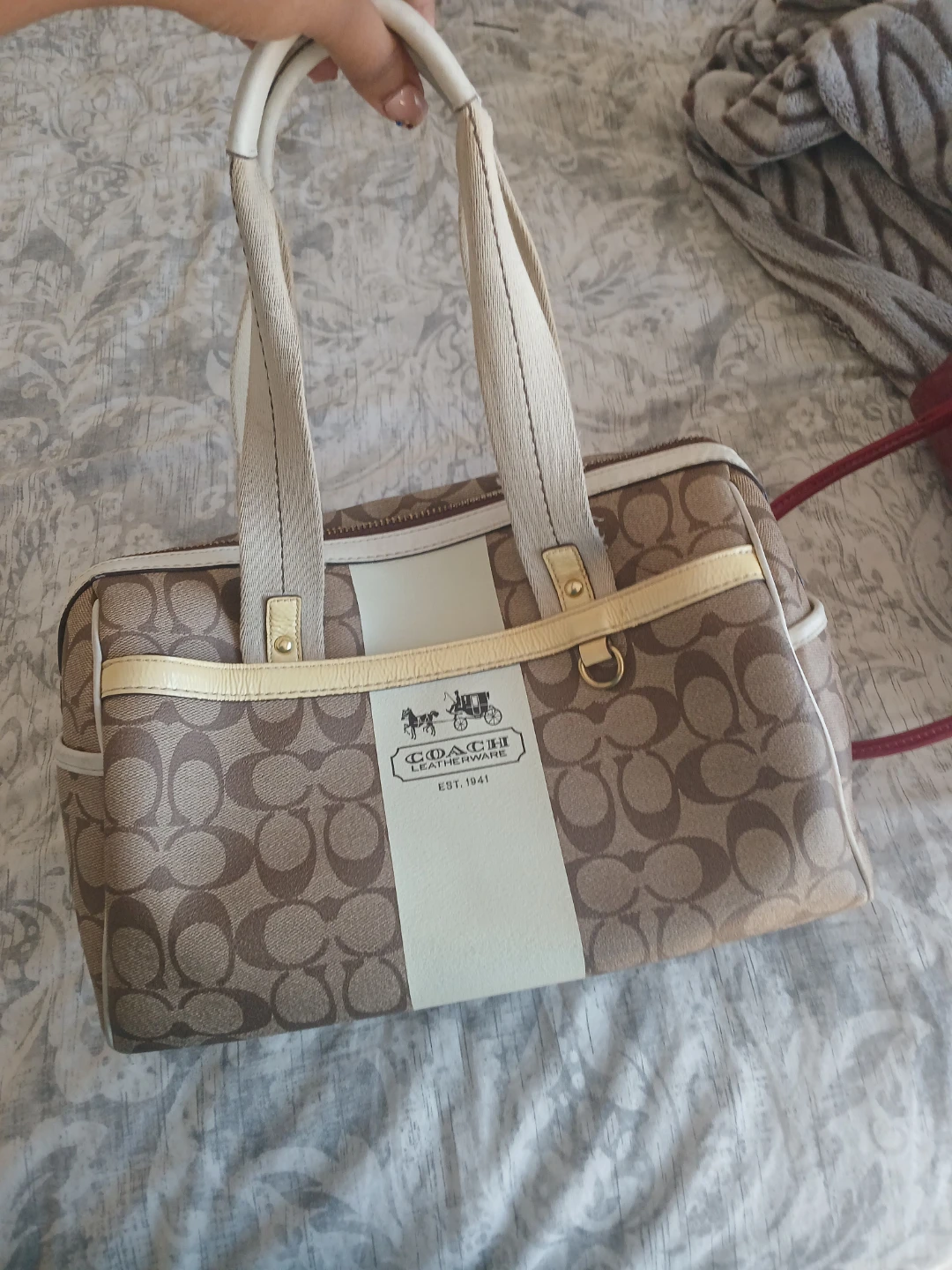 Coach Signature Canvas Satchel Bag - photo 3