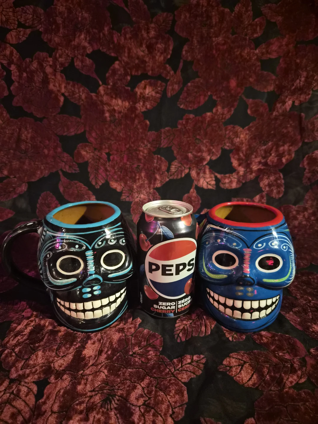 Set of 2 Ceramic Mexican Skull Mugs - photo 2