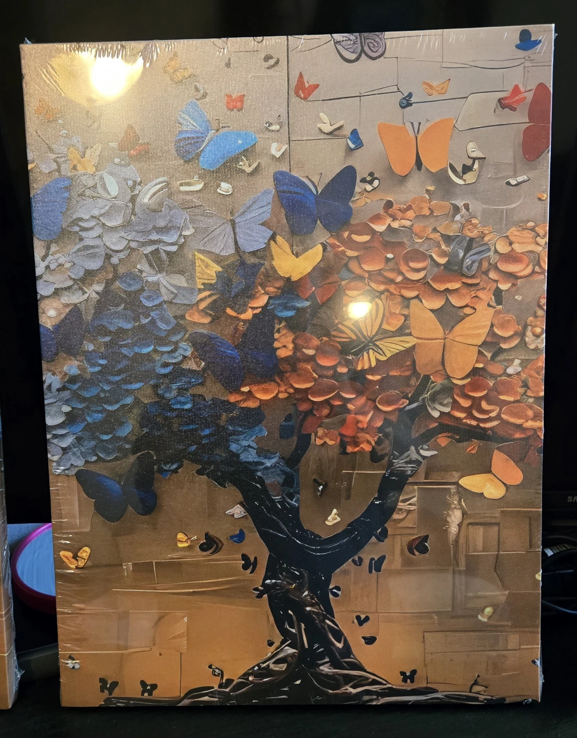 3D Butterfly Tree Wall Art Canvas Print - photo 2