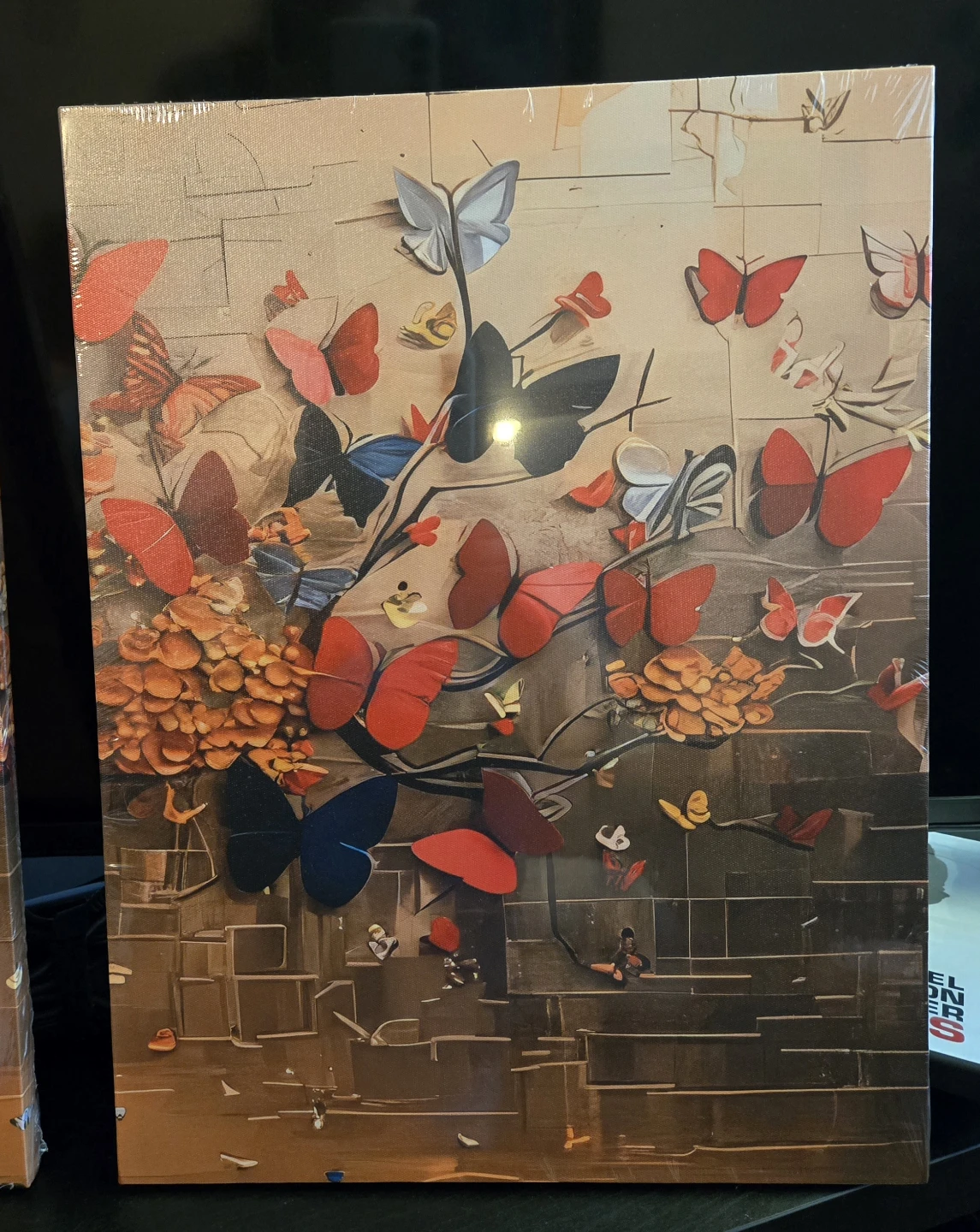 3D Butterfly Tree Wall Art Canvas Print - photo 3