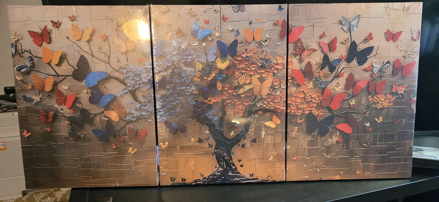 3D Butterfly Tree Wall Art Canvas Print - photo 5