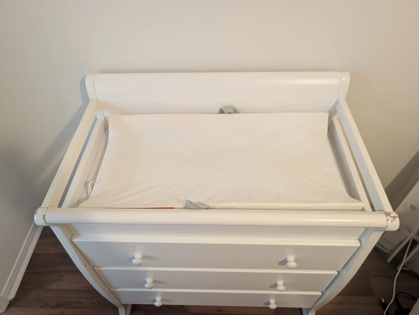 White Baby Changing Table Dresser - photo 4