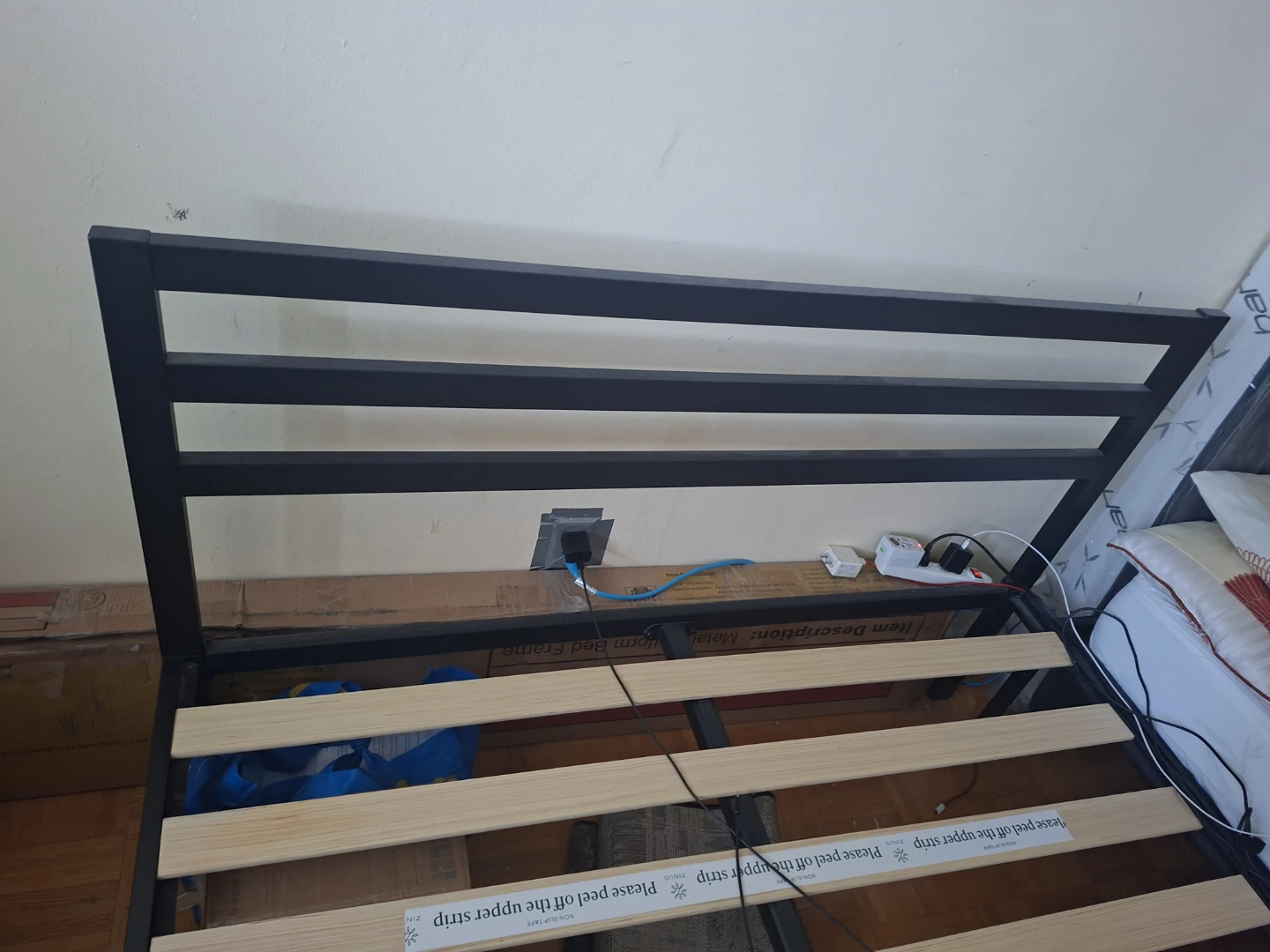 Twin Size Metal Bed Frame (Mint Condition) – $100