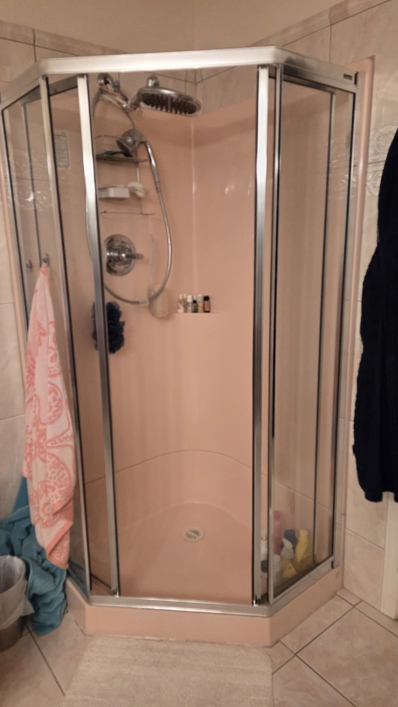 Corner Shower Stall with Glass Doors - photo 3