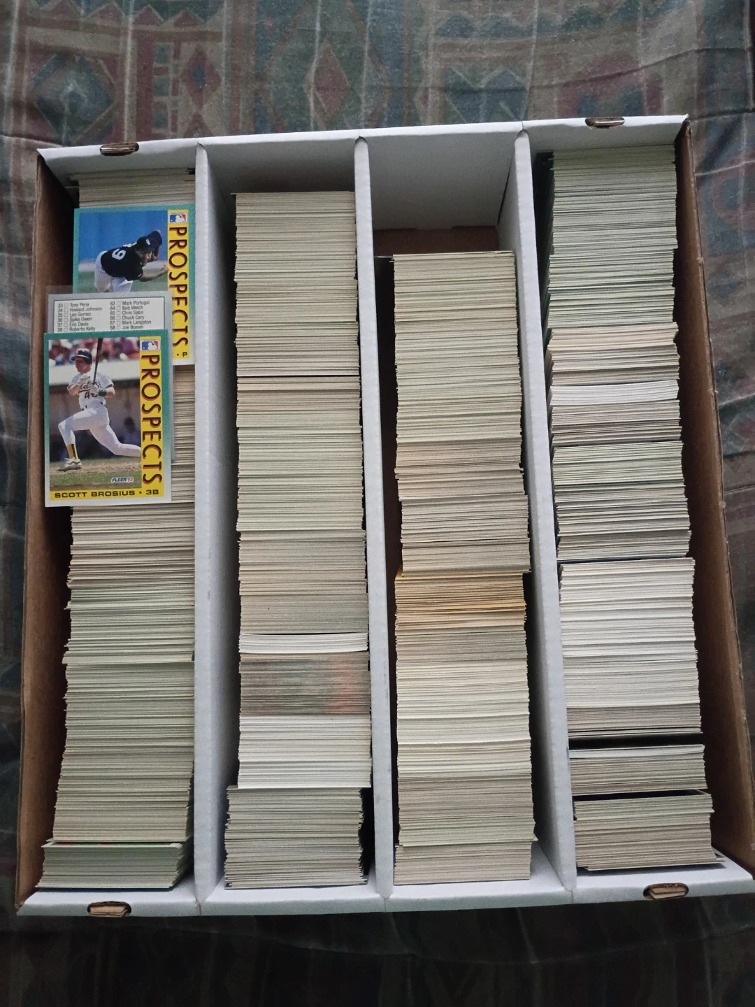 Collection of Baseball Cards in Box