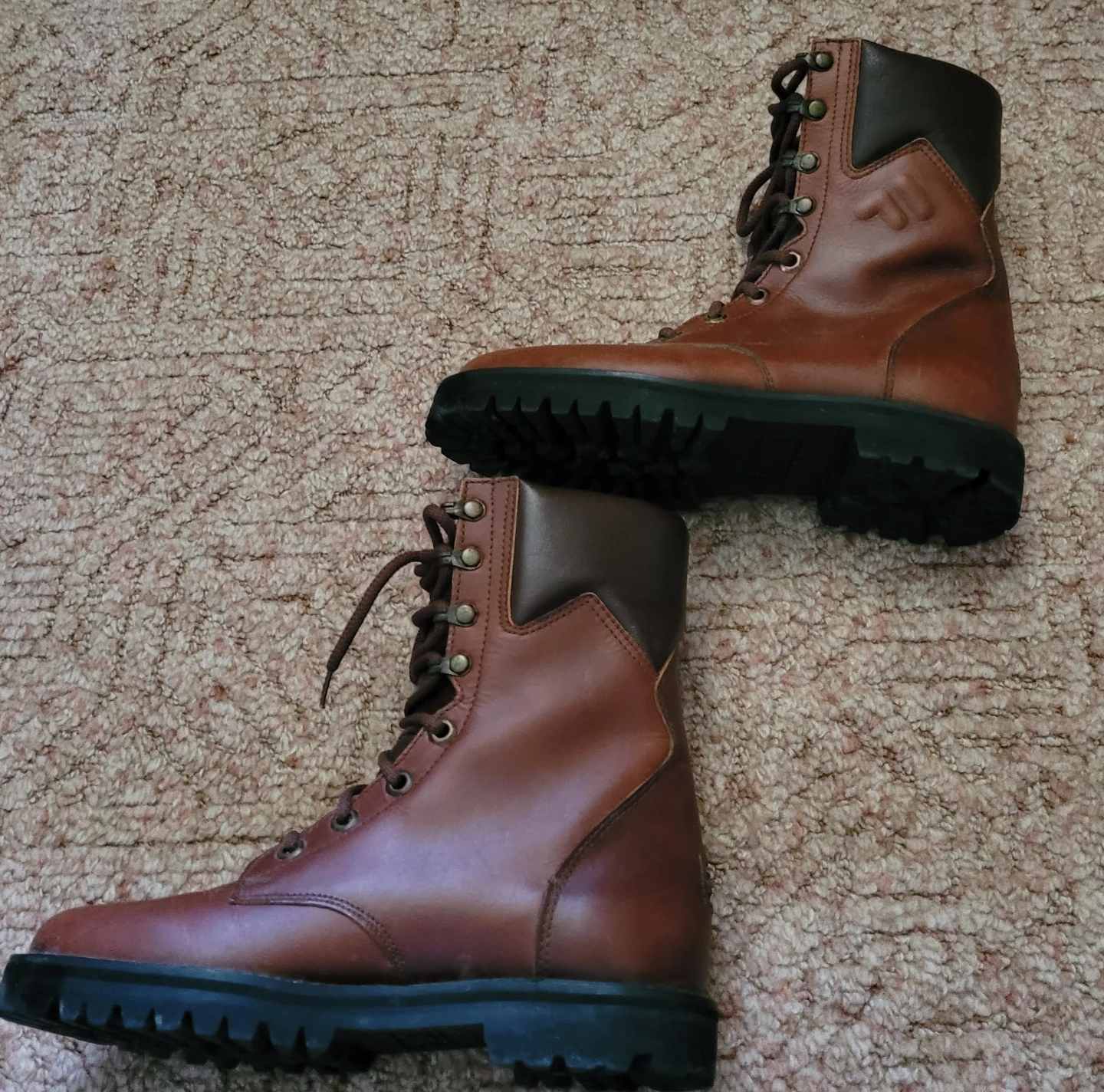Fila Brown Leather Lace-Up Boots 9 - photo 2
