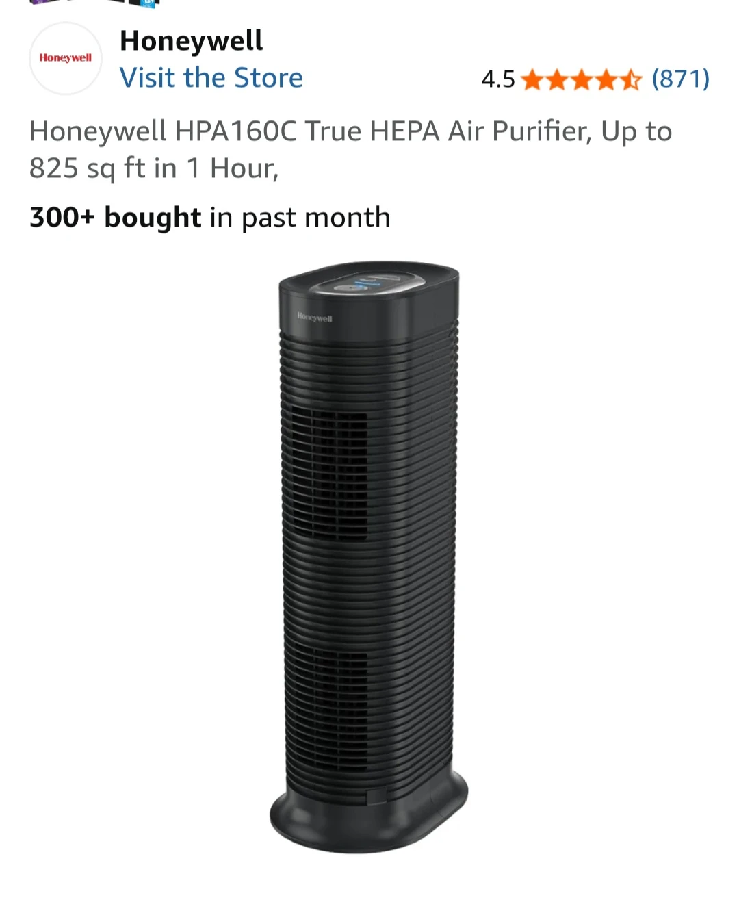 Honeywell Tower Air Purifier HPA 160C - photo 5