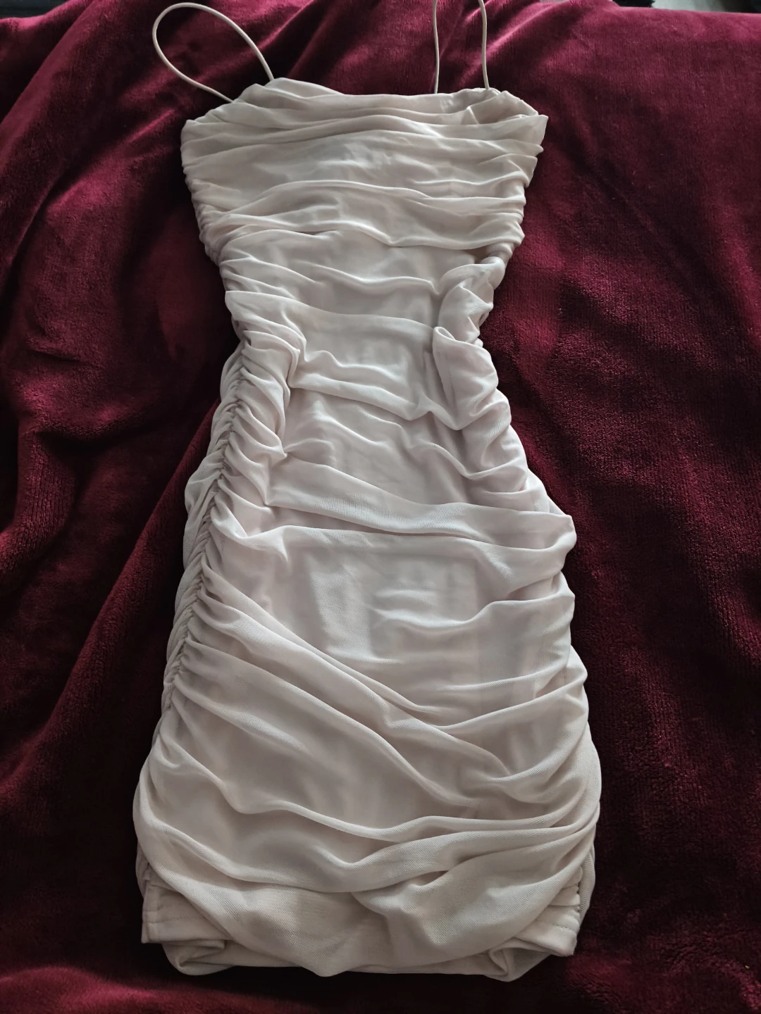 Streetwear Society Ruched Bodycon Dress light pink XS