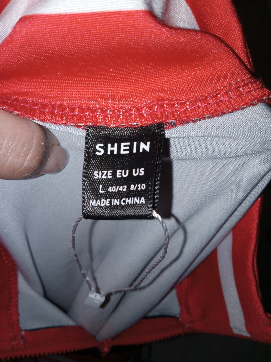 Shein Red "Power" Cropped Long Sleeve Shirt - photo 3