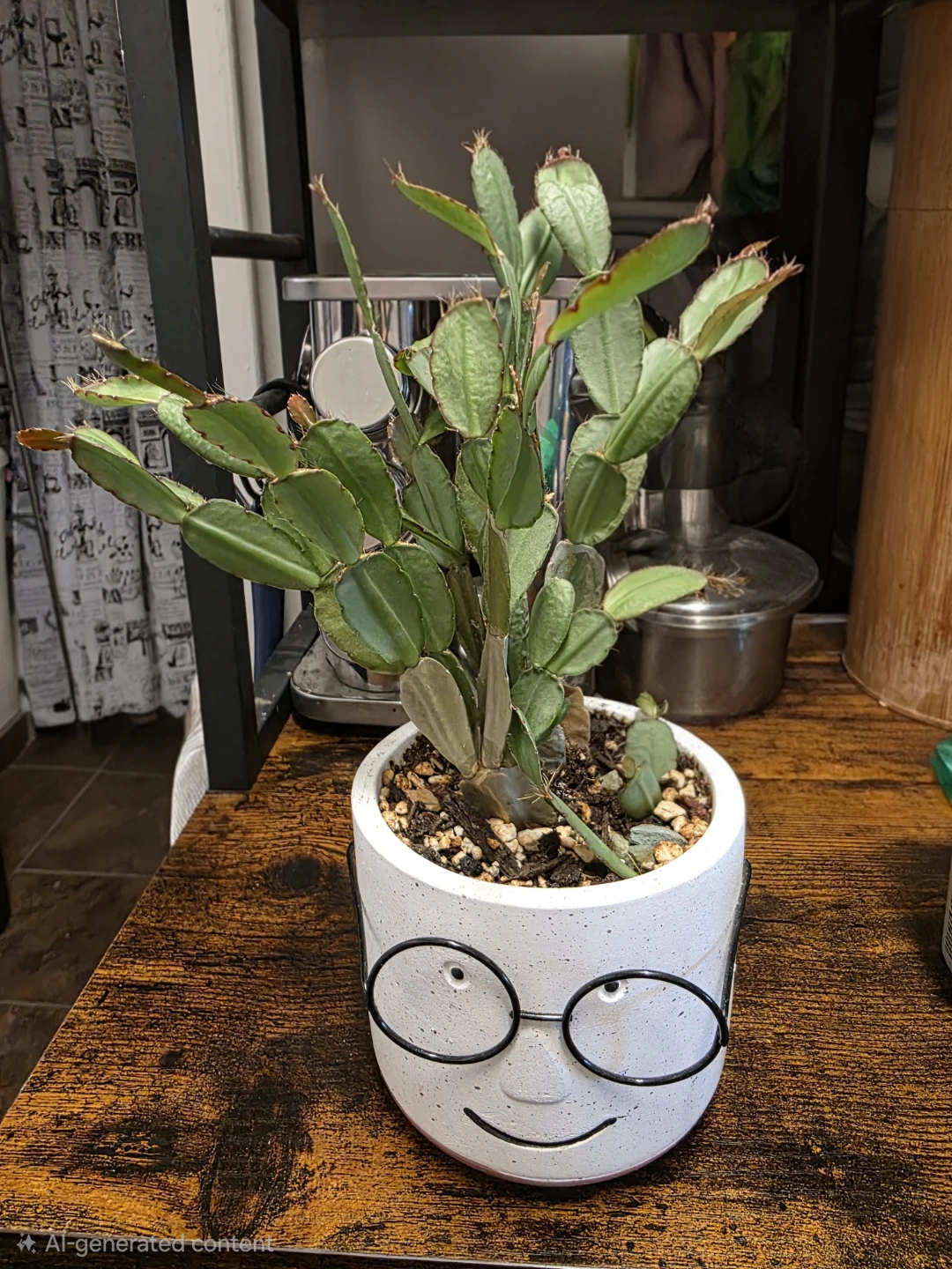 Easter Cactus in Fun Face Planter