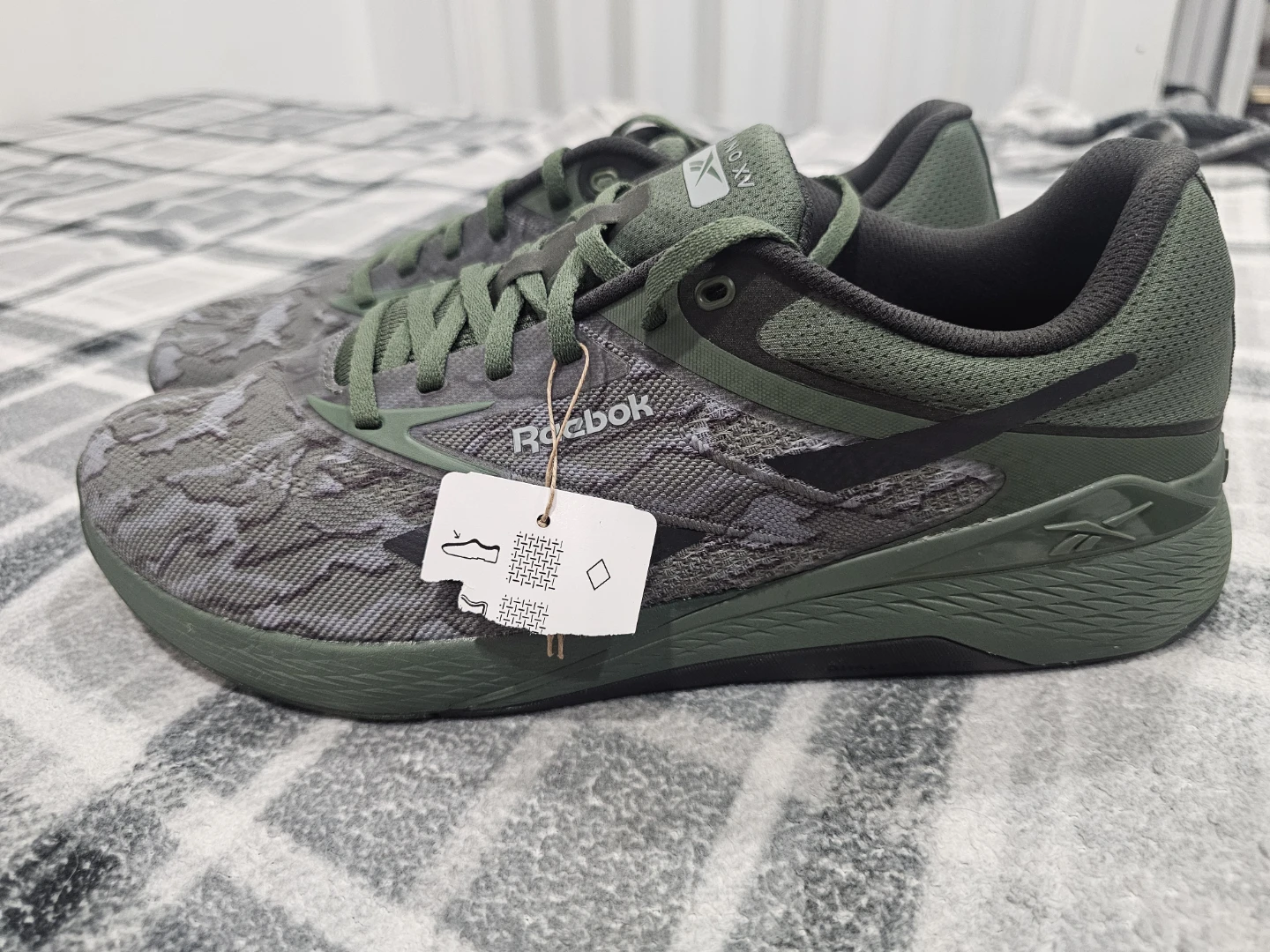 Reebok Nano X3 Training Shoes - Forest Green/Camo - Size 13