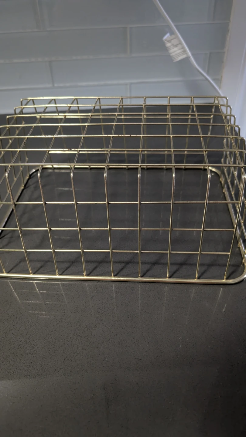 Gold Wire Storage Basket