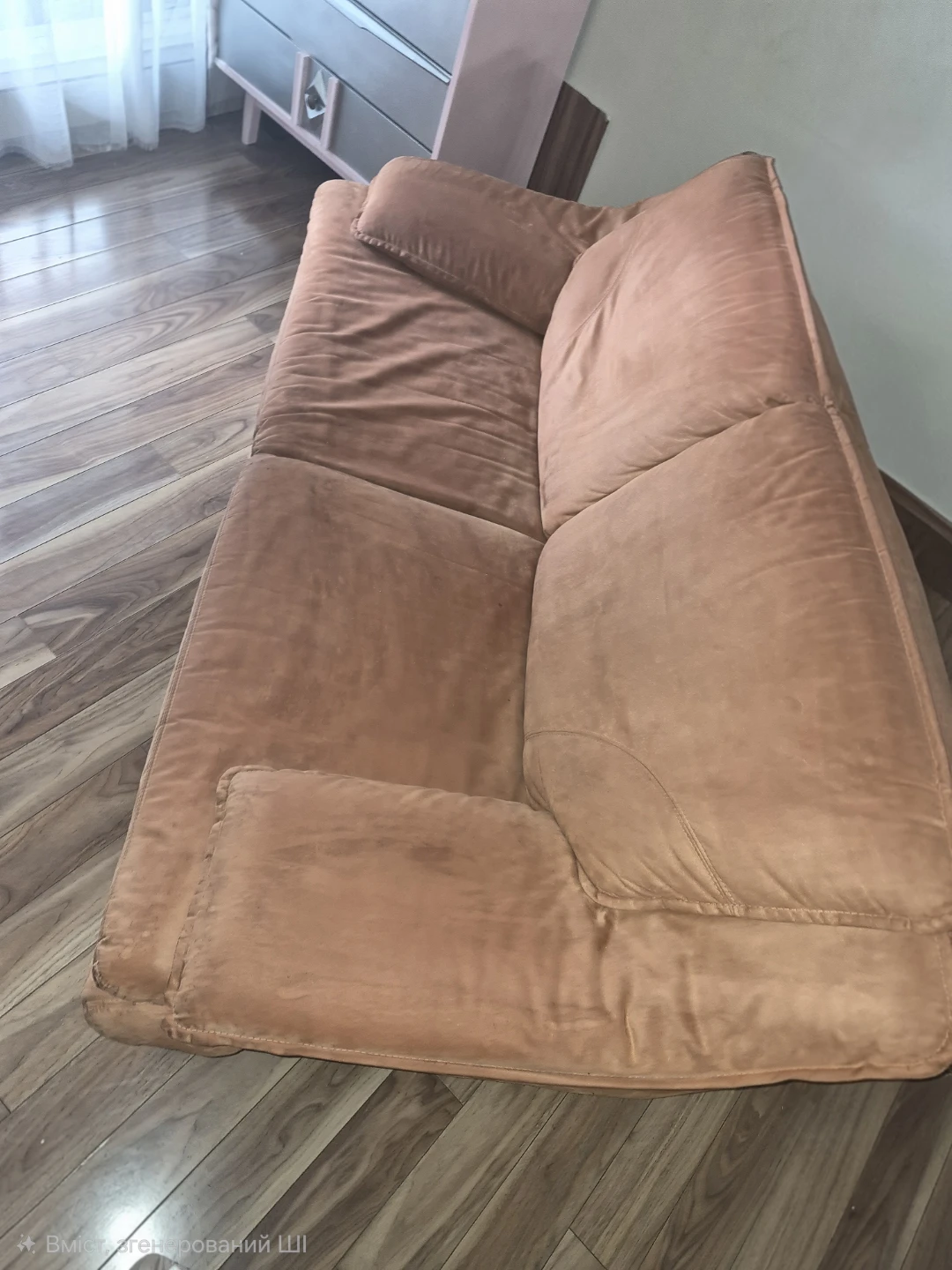 Brown upholstered sofa - photo 2