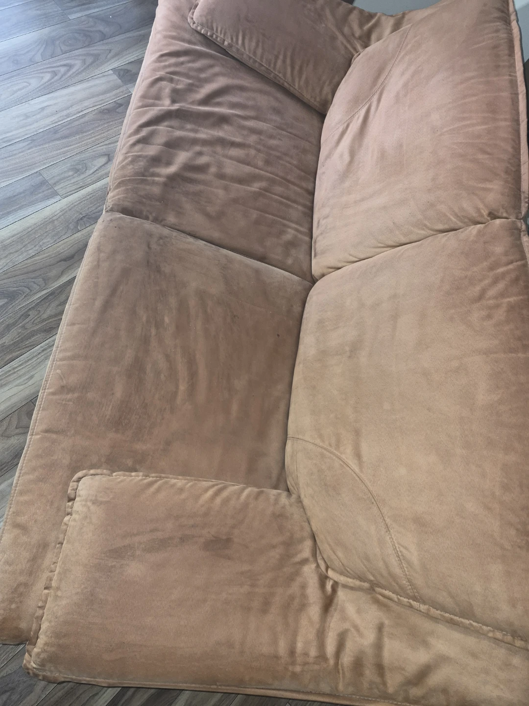Brown upholstered sofa - photo 3