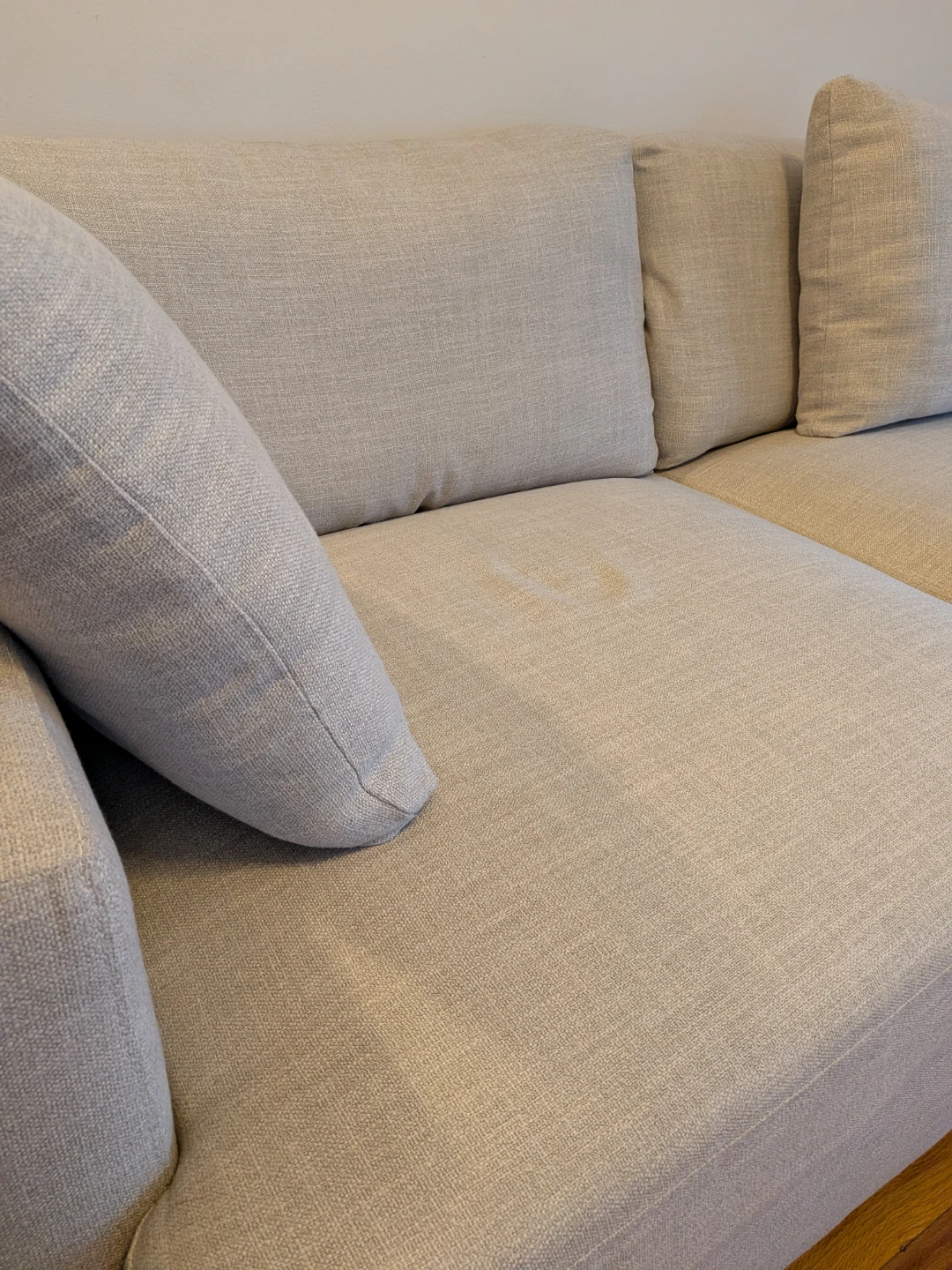 Light Beige Sectional Sofa with Chaise - EXTRA DEEP SEAT - photo 3