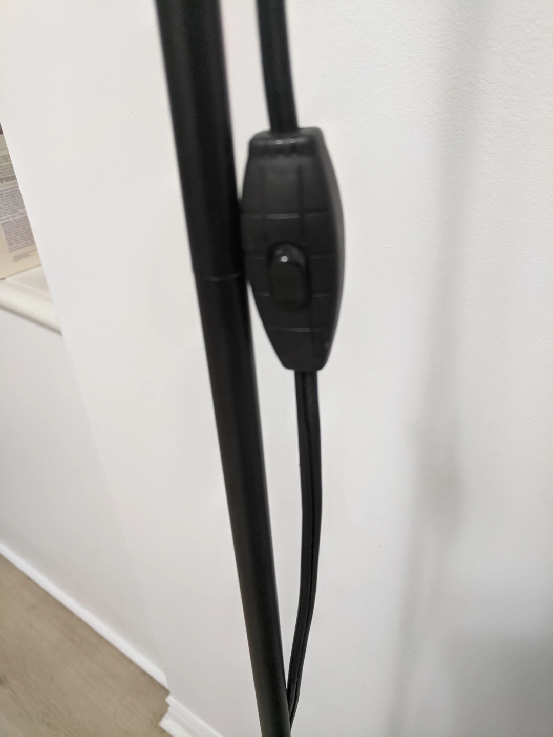 Black Floor Lamp with Frosted Shade - photo 4