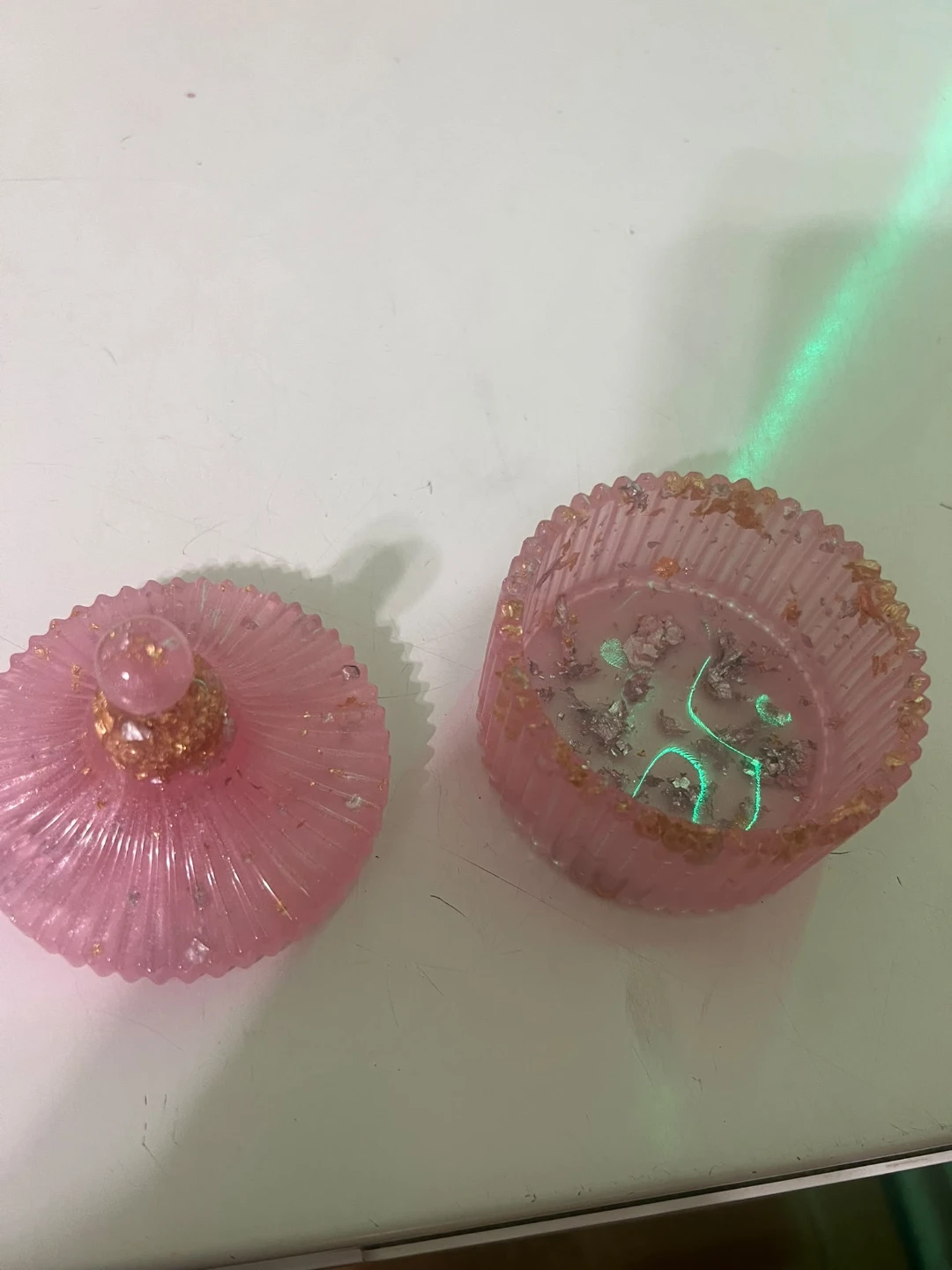 ❗️Pink Resin❗️ Jewerly Dish with Lid🌸 - photo 4