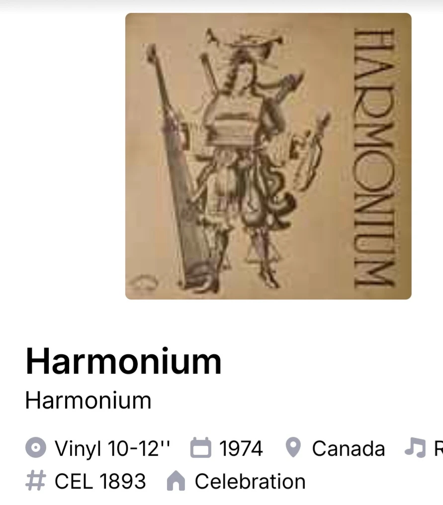 Harmonium Vinyl 10-12" Record