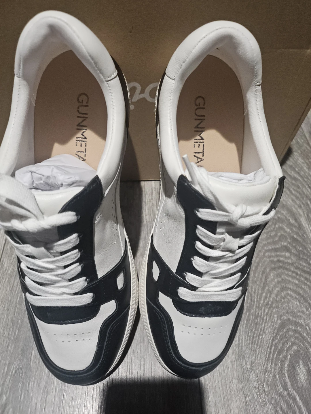 Gunmetal Black and White Sneakers - photo 2