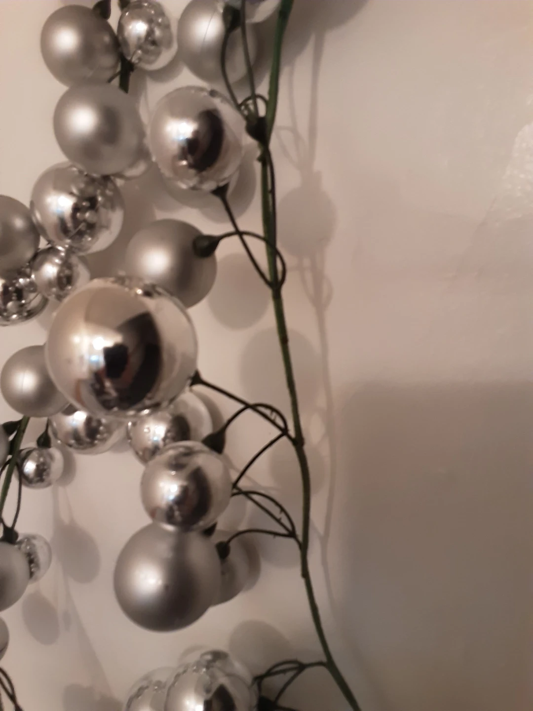 Two Silver Ornament Garlands, 70 inch - photo 2
