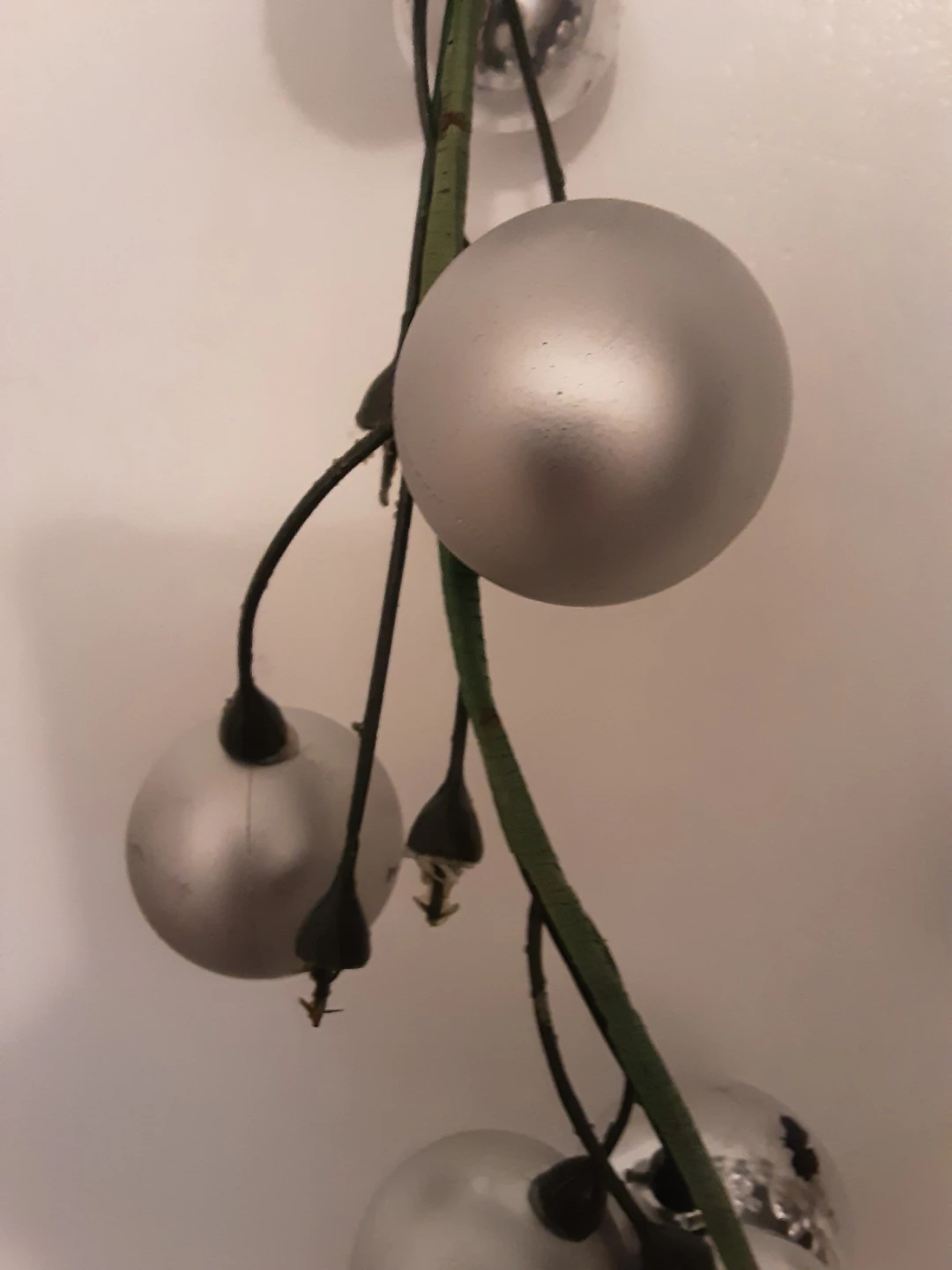 Two Silver Ornament Garlands, 70 inch - photo 3