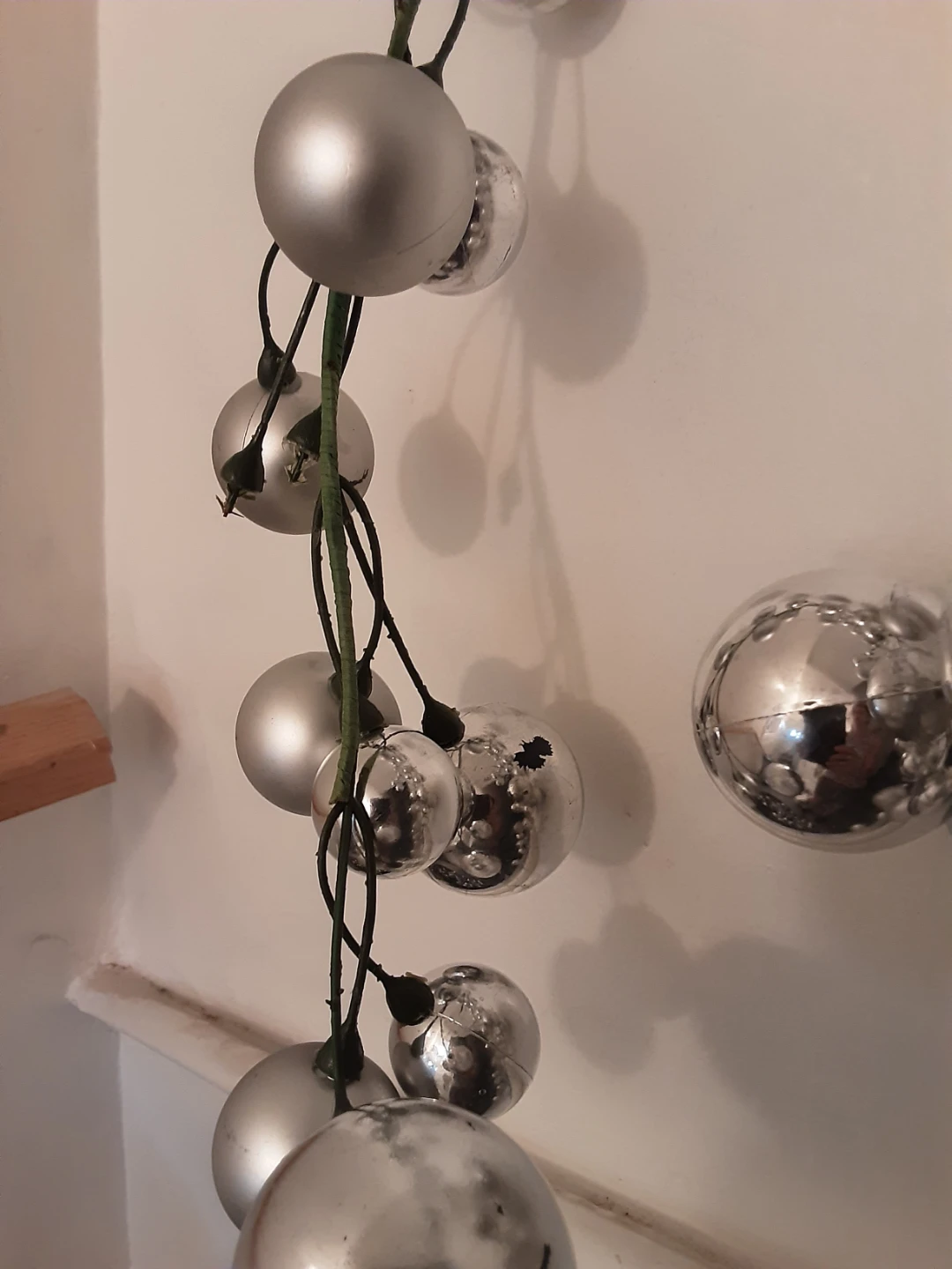 Two Silver Ornament Garlands, 70 inch - photo 5