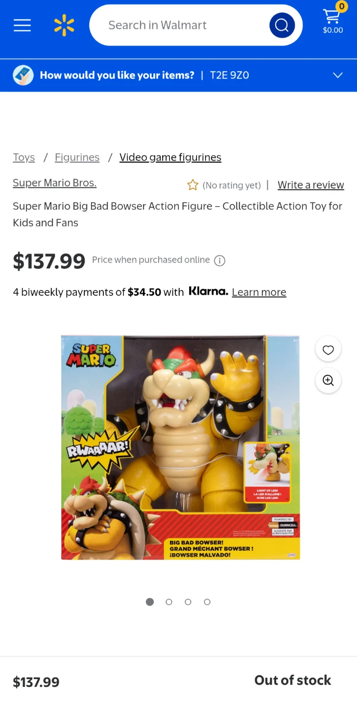 Big Bad Bowser Super Mario Action Figure 12” - photo 3