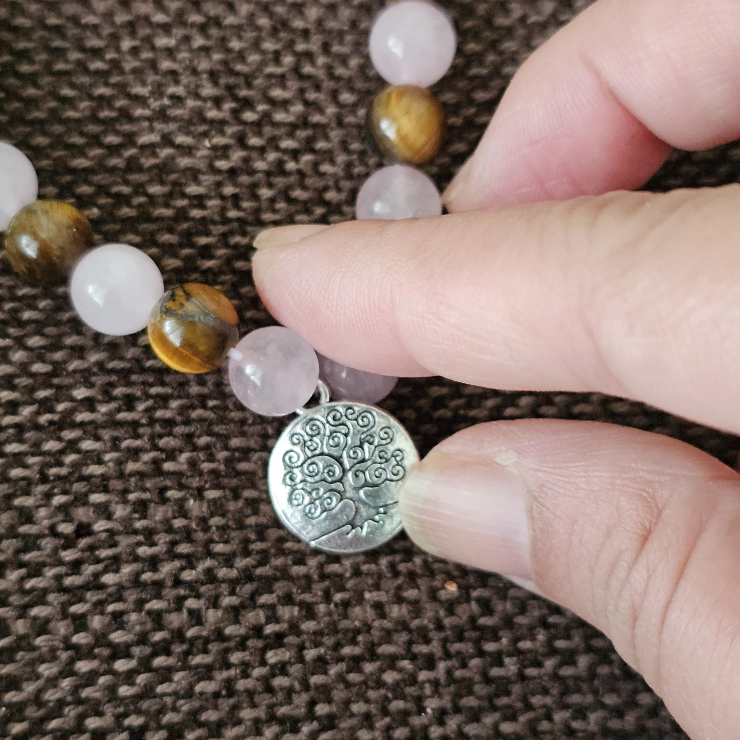 Beaded Bracelet with Tree of Life Charm