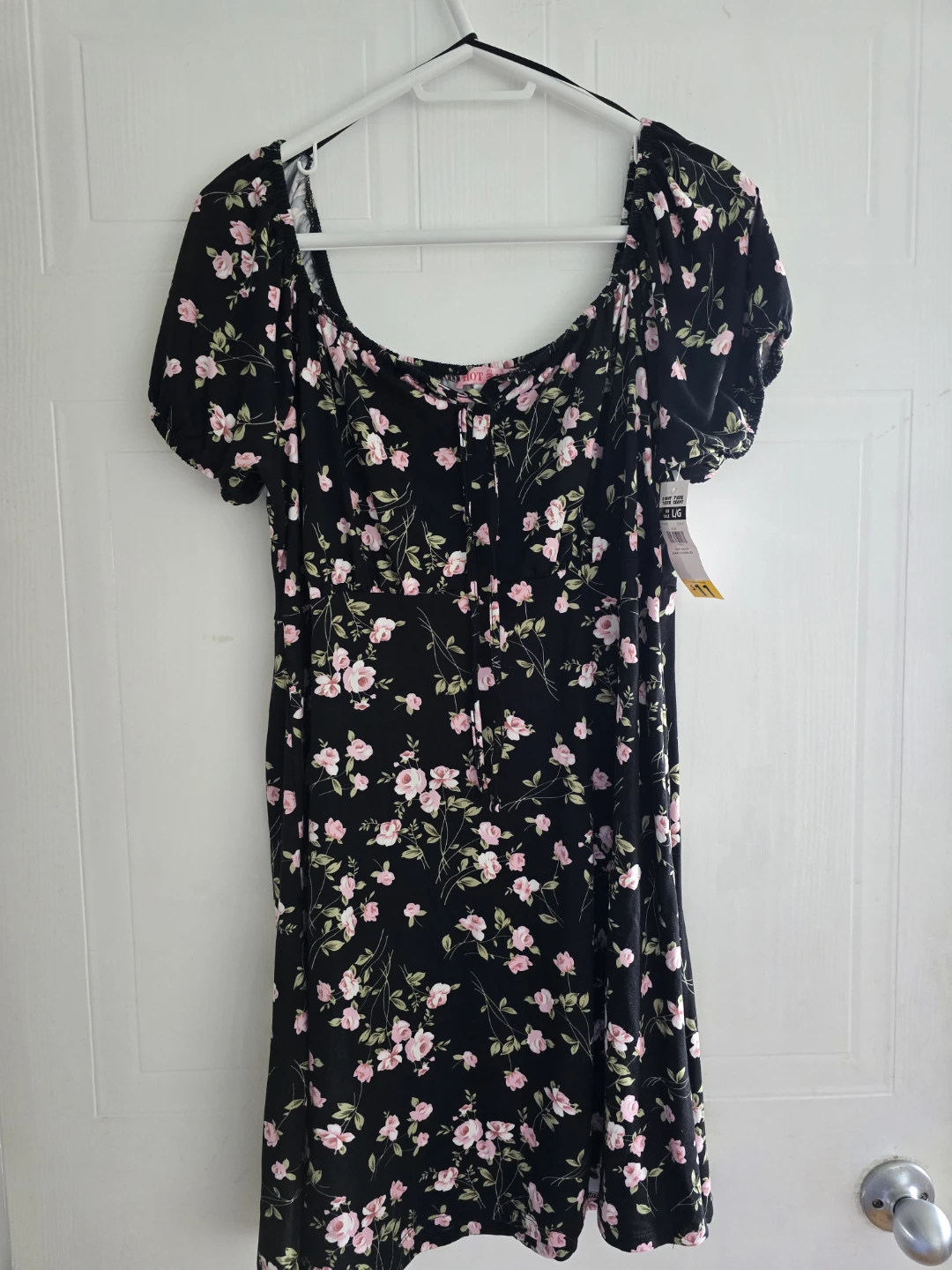 Hot Kiss Black Floral Dress