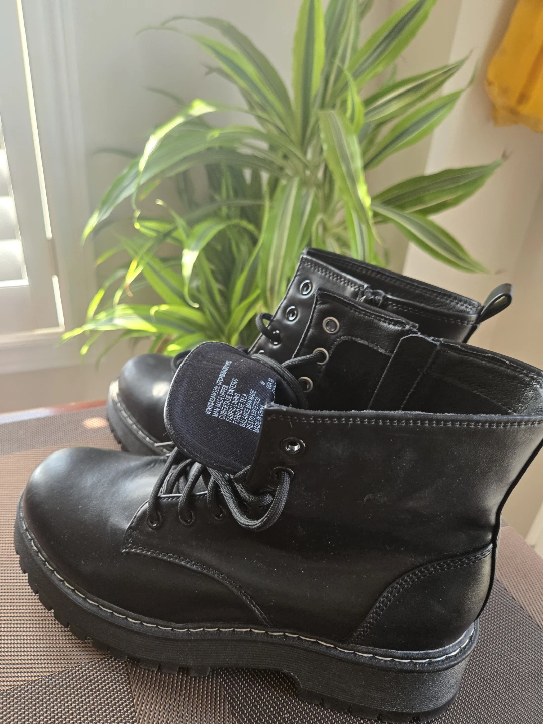 NOBO Black Combat Boots