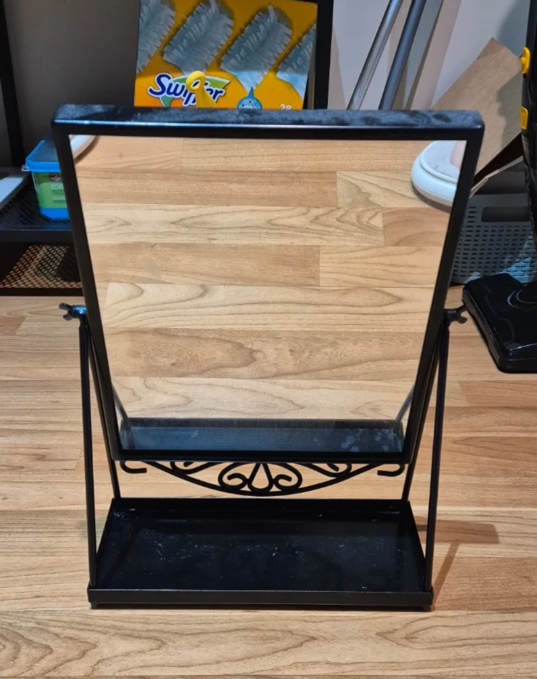 [Free] Black Vanity Mirror with Tray