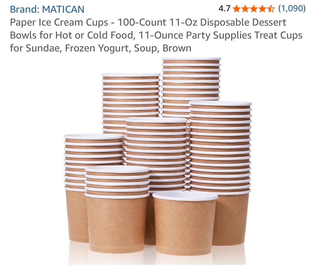 100 pcs Paper Ice Cream / Soup Cups