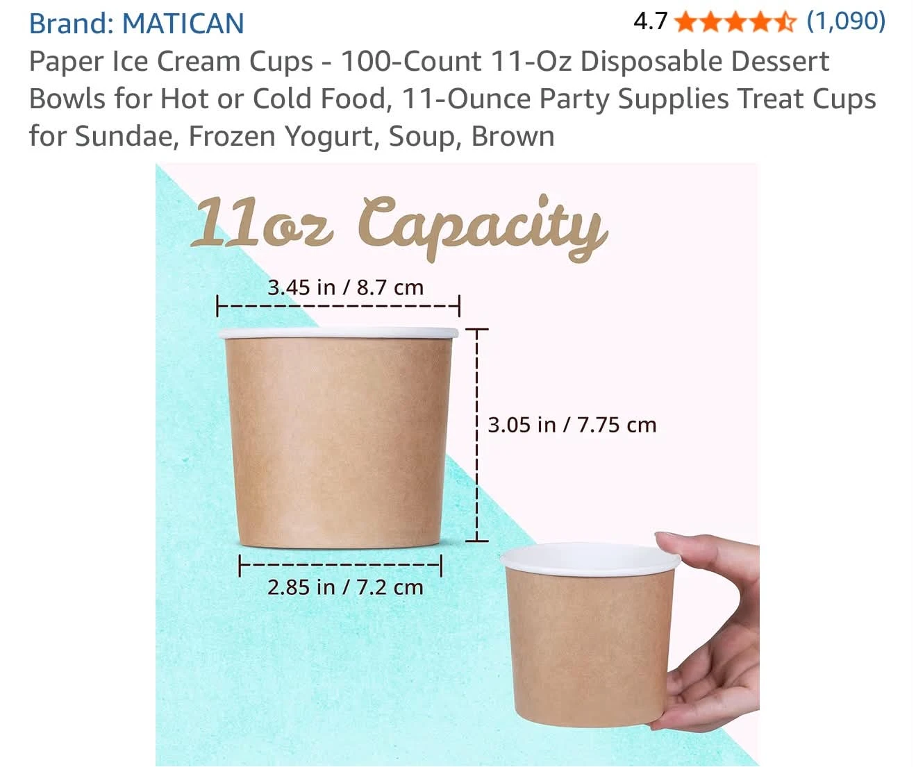 100 pcs Paper Ice Cream / Soup Cups - photo 2