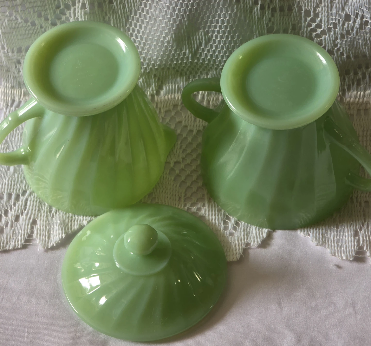 22 pieces Jadeite Fireking dishes - photo 3