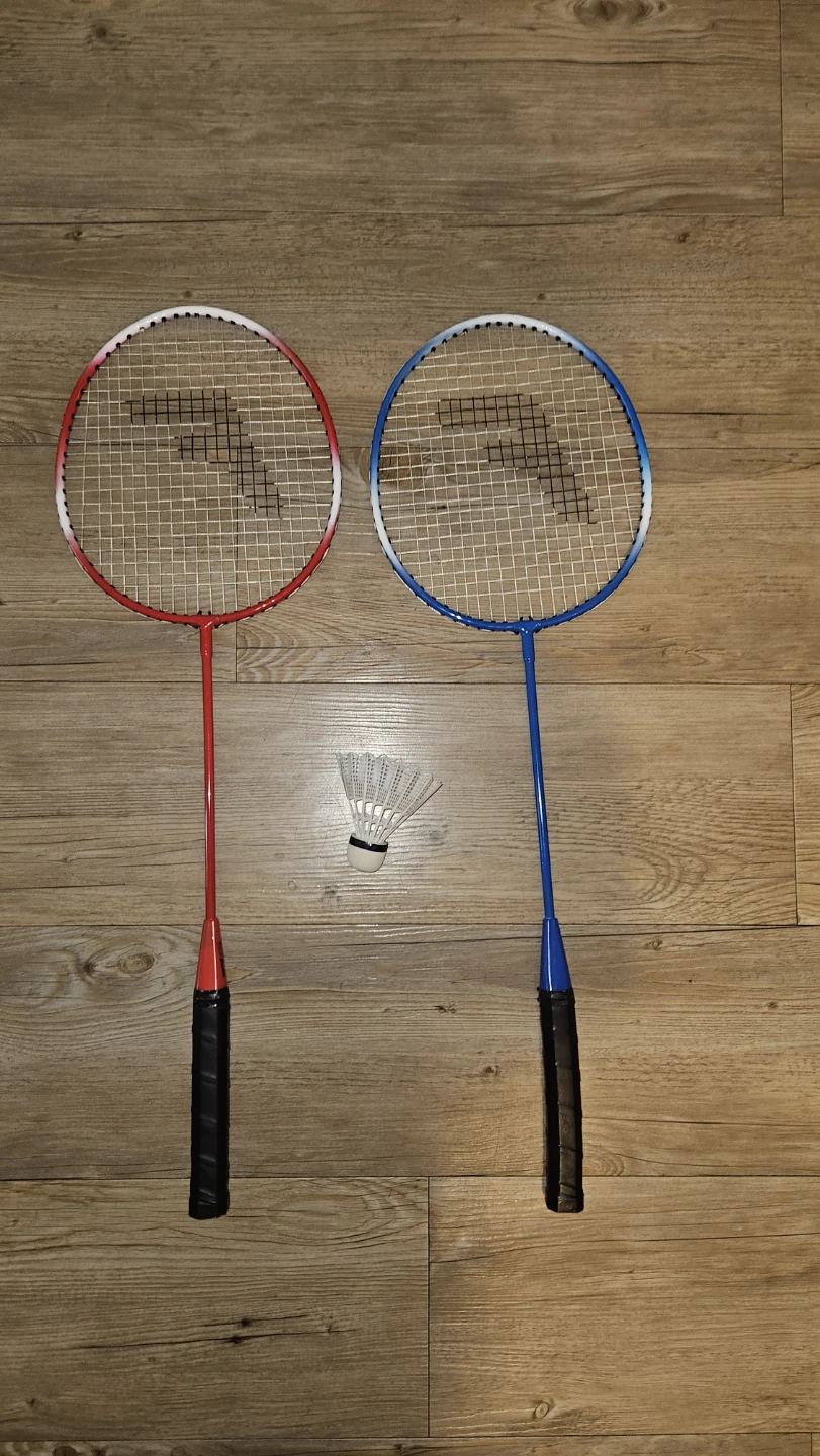 2 Badminton Rackets and Shuttlecocks