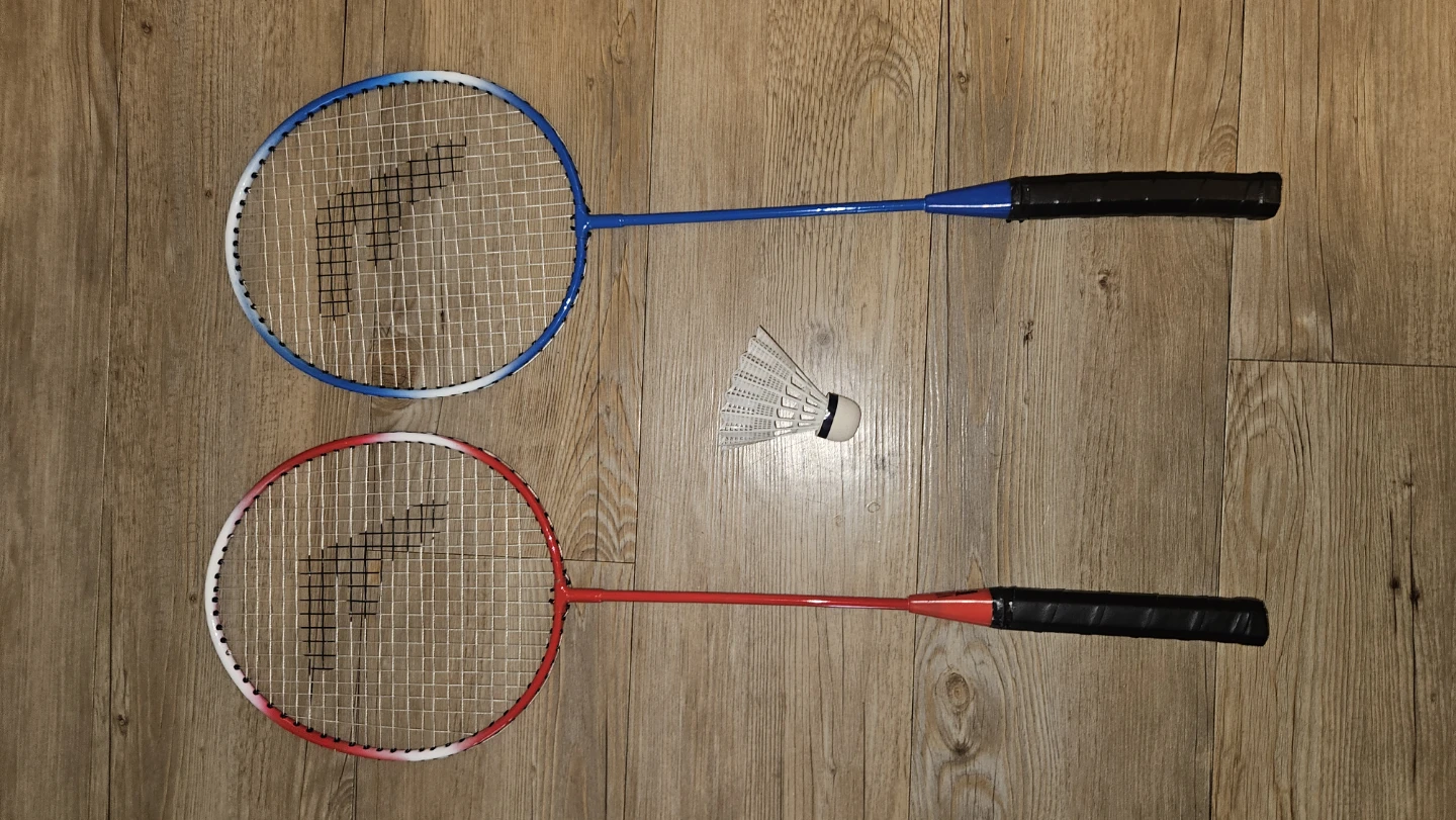 2 Badminton Rackets and Shuttlecocks - photo 2