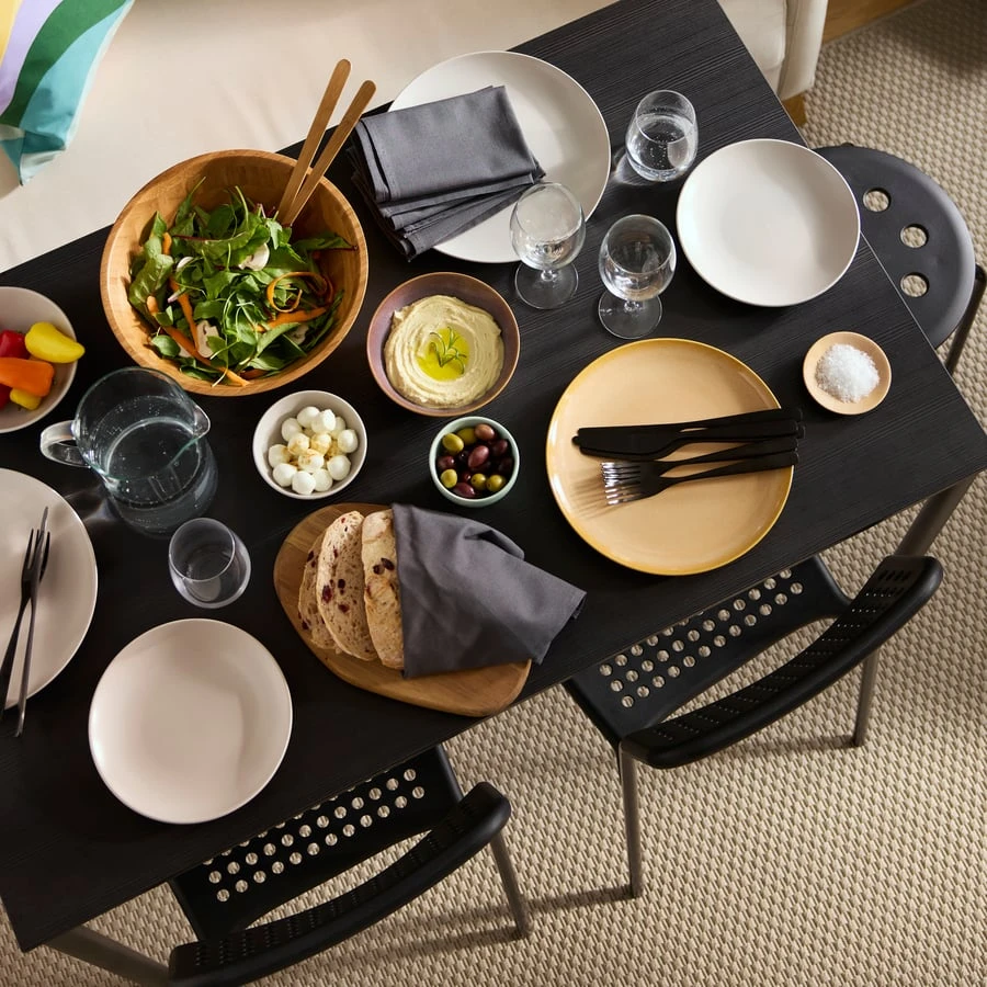6 Seater Black Dining Table - photo 2