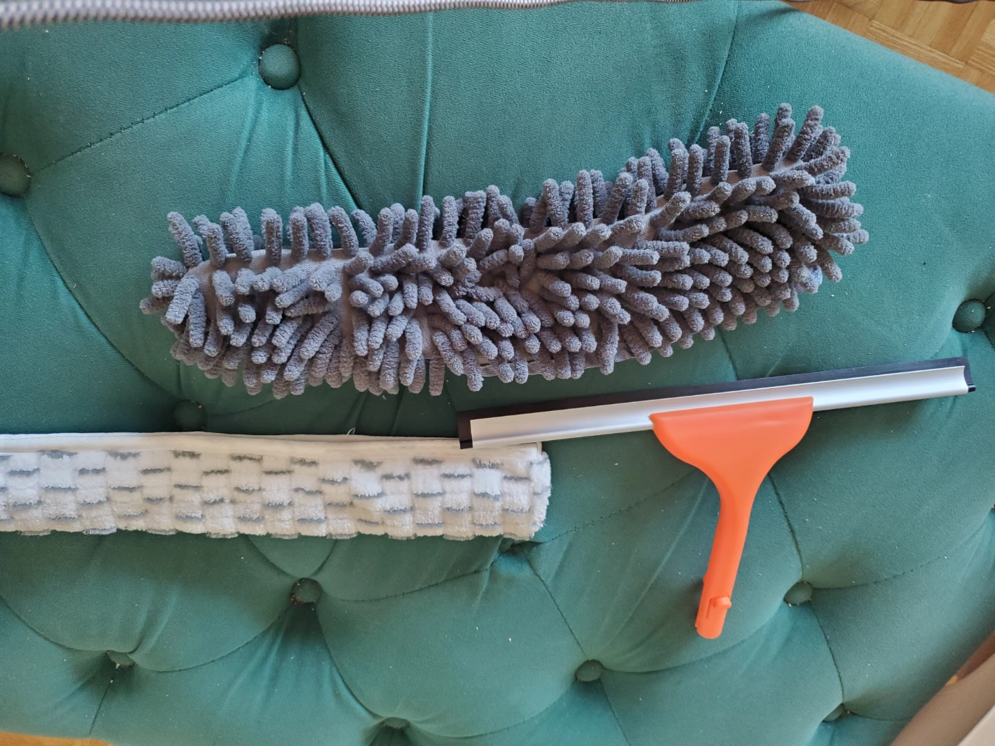 Extendable Window Cleaning Kit with Squeegee and Duster - photo 2