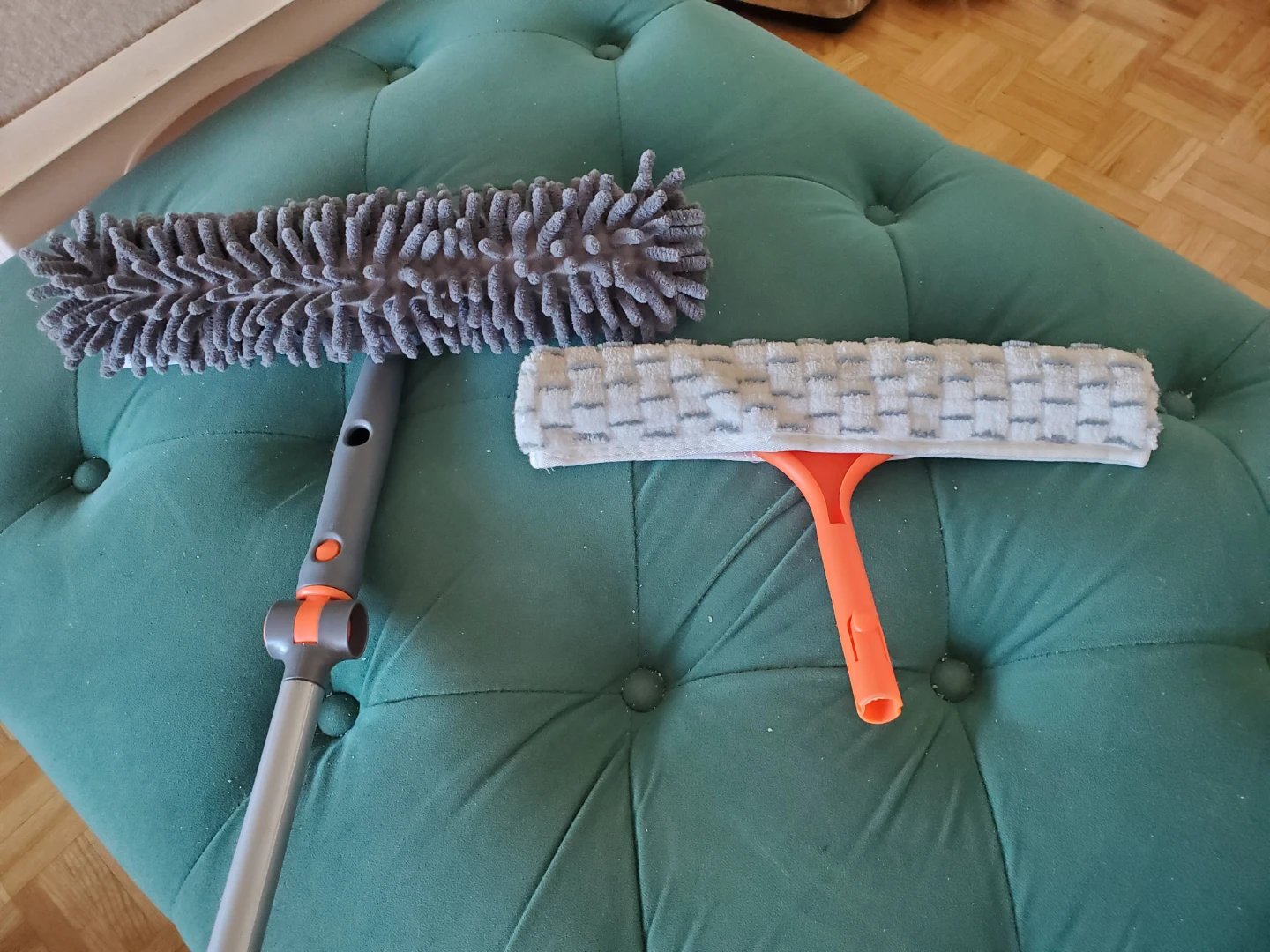 Extendable Window Cleaning Kit with Squeegee and Duster - photo 3