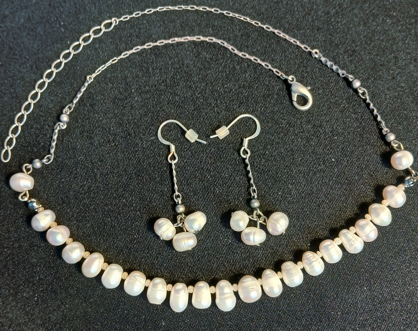 Pearl Necklace and Earring Set - photo 2