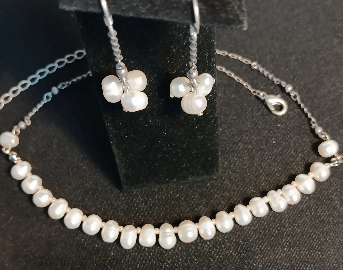 Pearl Necklace and Earring Set - photo 3