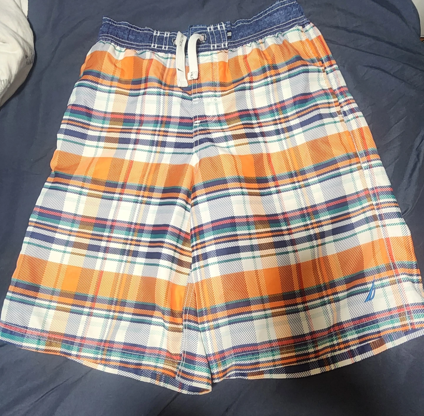 Nautica Plaid Swim Trunks Size L(14/16)