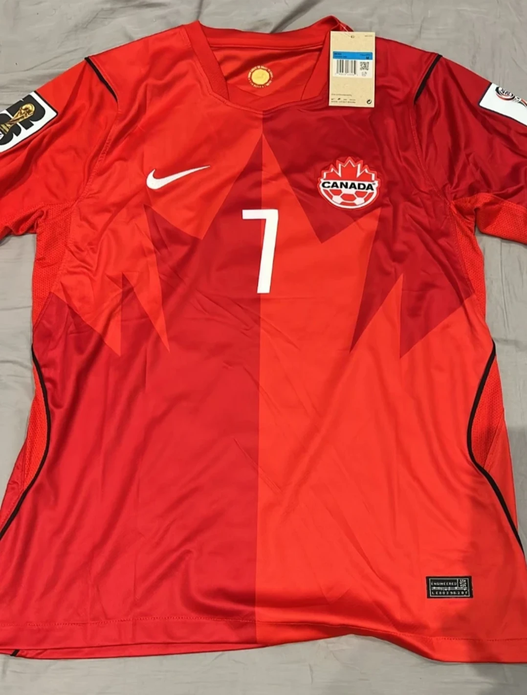 Nike Canada Soccer Jersey Eustáquio #7 Stadium Edition Replica
