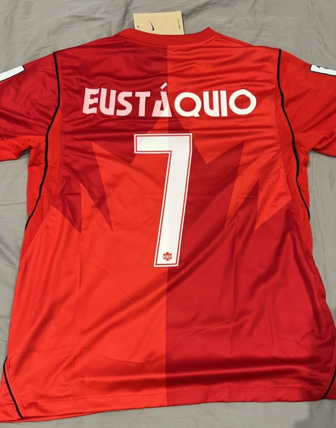 Nike Canada Soccer Jersey Eustáquio #7 Stadium Edition Replica - photo 2