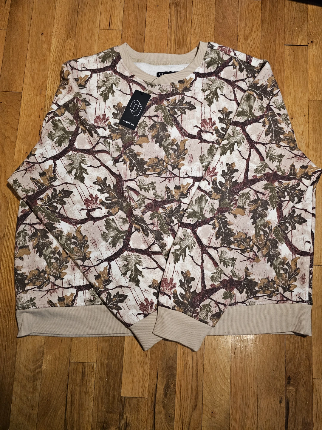 Original Use Camo Leaf Print Crewneck Sweatshirt L - photo 3