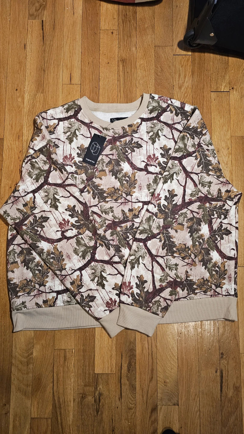 Original Use Camo Leaf Print Crewneck Sweatshirt L - photo 4