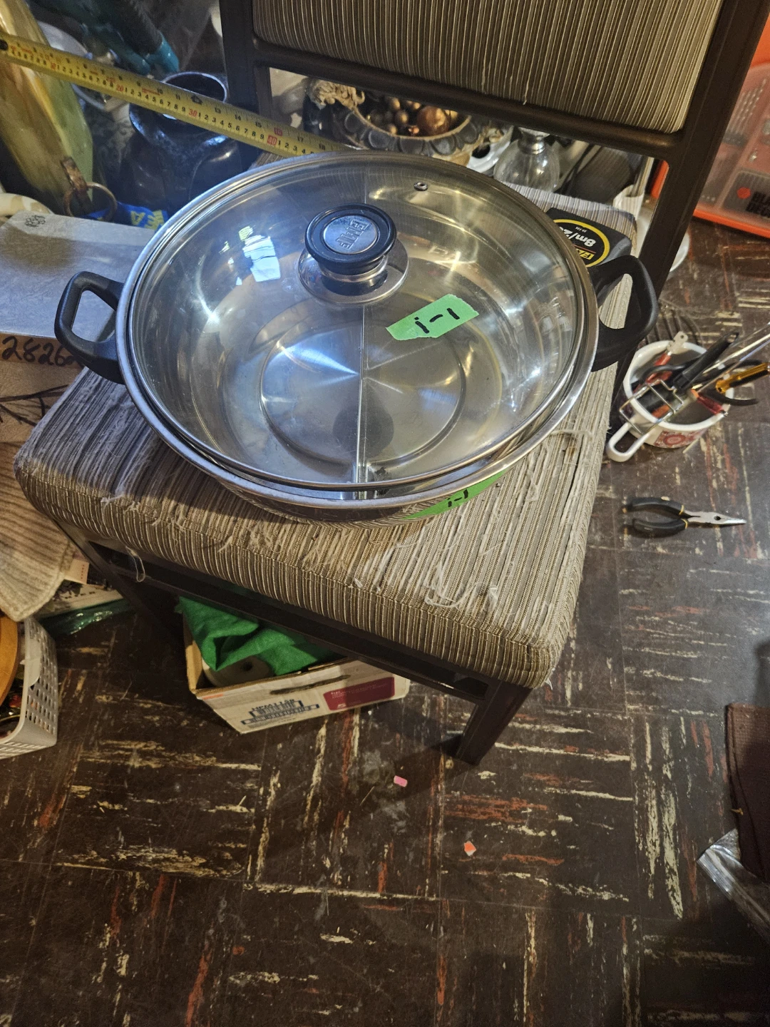 Stainless Steel Divided Pot with Glass Lid - photo 2