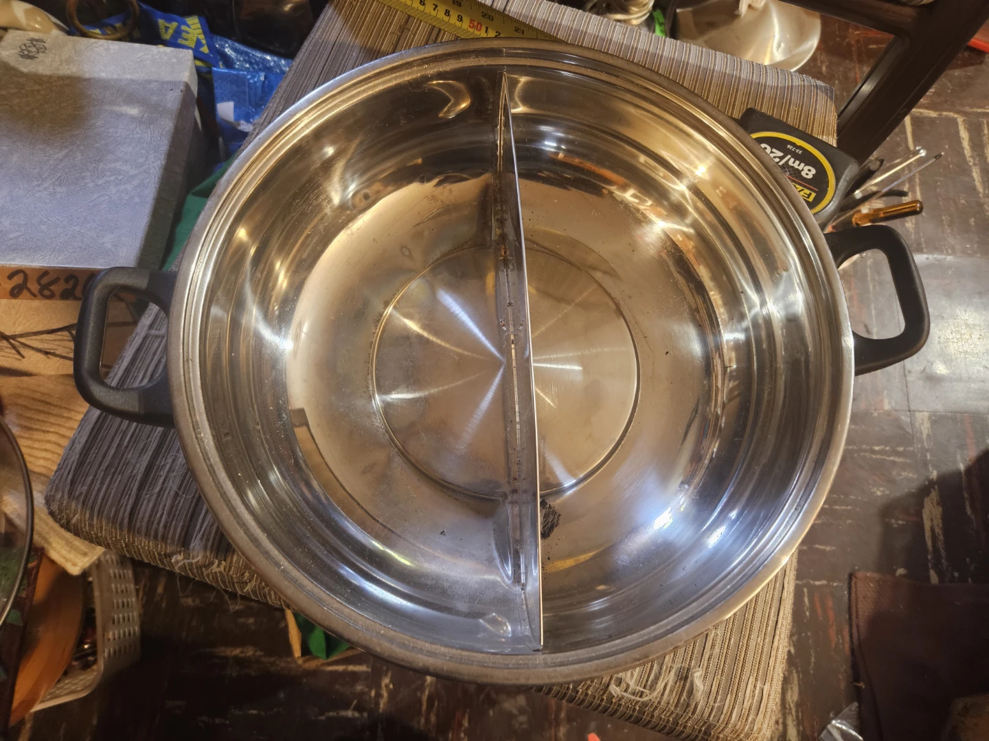 Stainless Steel Divided Pot with Glass Lid - photo 4